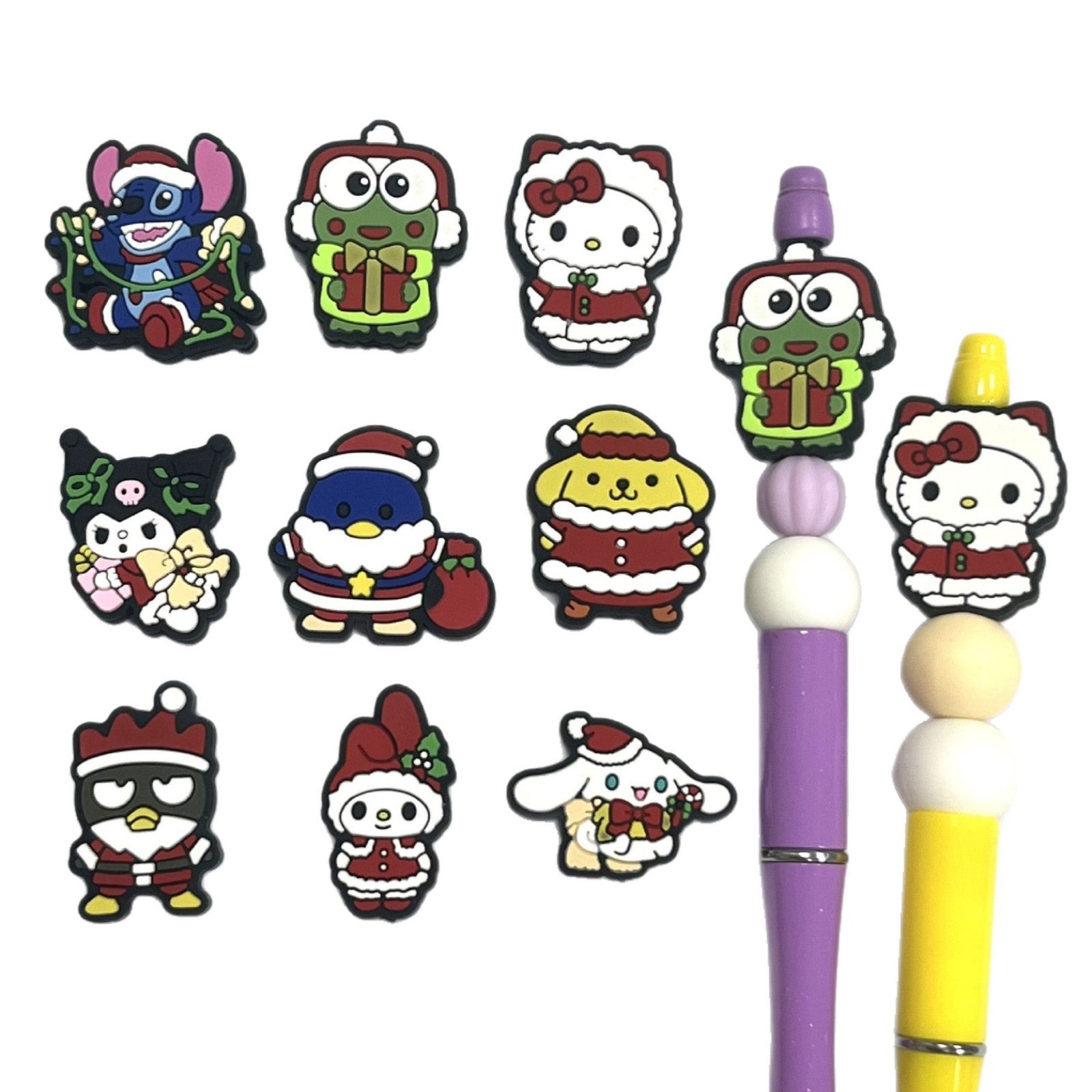 Wholesale 10pcs/pack Christmas Silicone Epoxy Cartoon Glowing Beads  OLY Exclusive